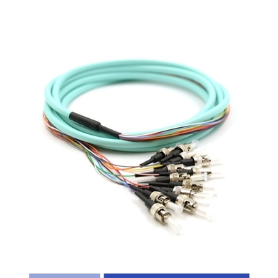 شراء 12 خيط للفايبر البصرية خيط الخنزير ST UPC OM3 خيط الخنزير متعدد الأشكال 50/125 LSZH 3m التصنيع عبر الإنترنت
