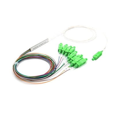 شراء 1x8 Single Mode Fiber Splitter SC/APC وحدة صغيرة بلا كتلة 900μM التصنيع عبر الإنترنت