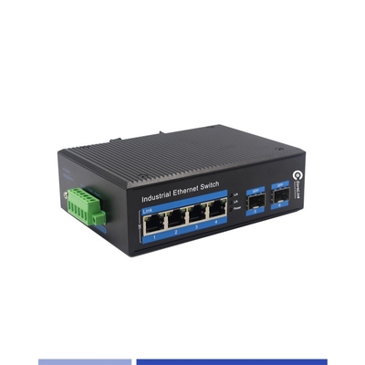 شراء محول الوسائط الصناعية الألياف 10/100/1000M 2 SFP مع 4 منافذ RJ45 SingleMode SMF Duplex 1310nm 20KM التصنيع عبر الإنترنت