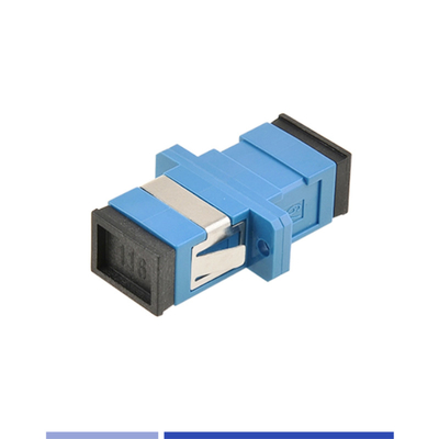 شراء أداة تحويل الألياف الضوئية Single Mode SC/UPC Simplex Optical Coupler with flange Blue التصنيع عبر الإنترنت