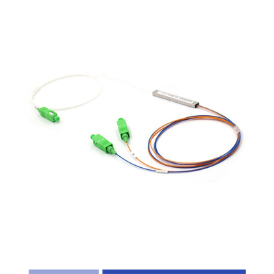 شراء 1x2 SC APC وحدات الطاقة الضوئية ذات الوضع الواحد القسمة بدون كتلة وحدة مصغرة 900μM التصنيع عبر الإنترنت