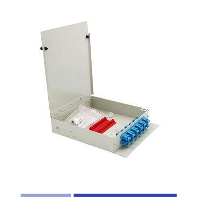 شراء صندوق توزيع الألياف الضوئية بـ 12 منفذًا مع هيكل من الفولاذ المدلفن على البارد لتطبيقات التثبيت على الحائط التصنيع عبر الإنترنت