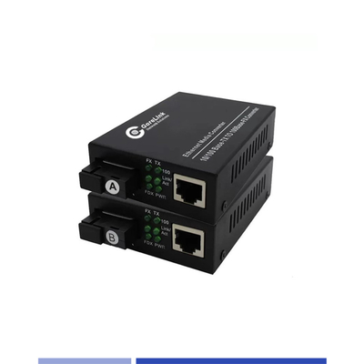 شراء محولات الوسائط الألياف BIDI 10/100Mbps النمط الواحد SMF TX1310nm/RX1550nm Simplex SC 20KM التصنيع عبر الإنترنت