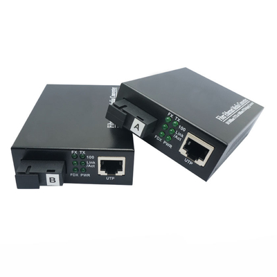شراء محولات الوسائط الألياف BIDI 10/100Mbps النمط الواحد SMF TX1310nm/RX1550nm Simplex SC 20KM التصنيع عبر الإنترنت