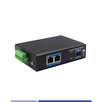 شراء محول الألياف الإعلامية الصناعية 10/100/1000M 1 SFP مع 2 منفذ RJ45 SingleMode SMF Duplex 1310nm 20KM التصنيع عبر الإنترنت