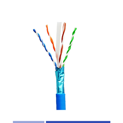 شراء F/UTP 23AWG Cat6 كابل النحاس الصلب 4 زوج PVC جاكيت الأزرق 305Mtr التصنيع عبر الإنترنت