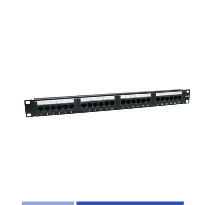 شراء لوحة Cat6 غير محمية 24 Port Patch Panel 1U رف مثبت مع مدير الكابلات التصنيع عبر الإنترنت
