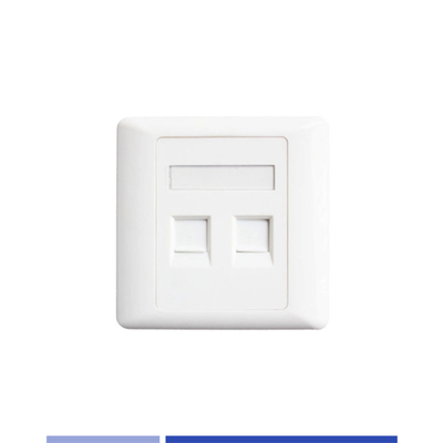 شراء ملحقات الاتصالات الداخلية صفيحة وجه منفذ مزدوج للقط3 Cat5E Cat6 Keystone Jack التصنيع عبر الإنترنت