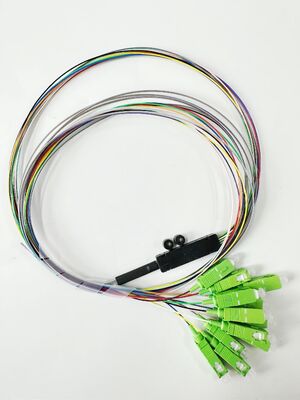 شراء 12 الألياف SC/APC الشريط أحادي الوضع الألياف البصرية Pigtail OS2 9/125 لـ FTTH التصنيع عبر الإنترنت