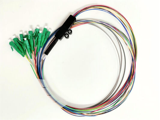 شراء 12 الألياف LC/APC النمط الواحد OS2 الألياف الضوئية الشريط Pigtail 3m لشبكات FTTH التصنيع عبر الإنترنت