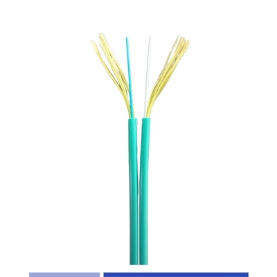 كابل ألياف ضوئية داخلي ZipCord مزدوج OM3 50/125um غلاف LSZH 2.0 مم خفيف الوزن