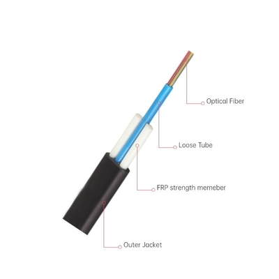 كابل أسطواني داخلي مسطح 9/125 SMF G657A1 6 الألياف LSZH أسود متعدد الاستخدامات