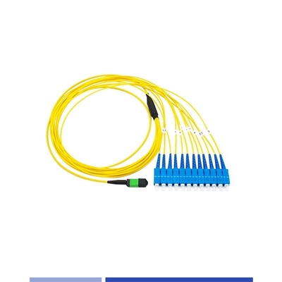 12 النواة SingleMode OS2 MTP® كابل الألياف المربعة الإناث إلى SC Simplex 3m LSZH