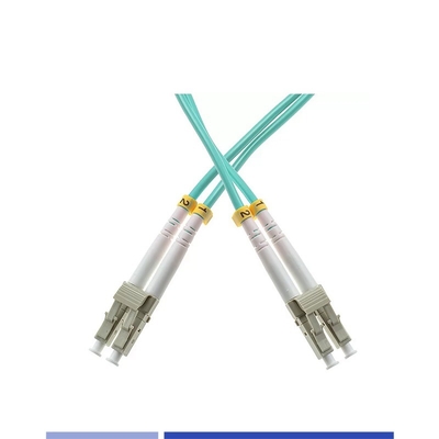 OM3 Multimode LC UPC ثنائي الألياف التصحيحي الحبل LSZH 3m 2.0mm