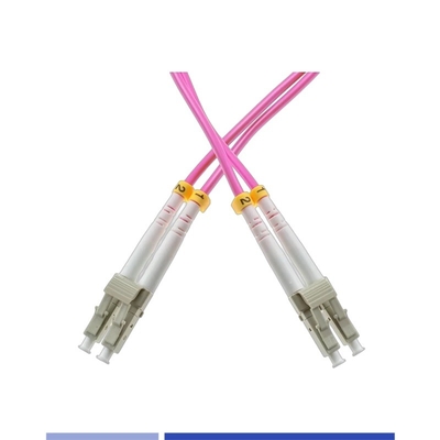 OM4 متعدد الوسائط ألياف التصحيح يؤدي LC UPC مزدوج LSZH 3m 2.0mm