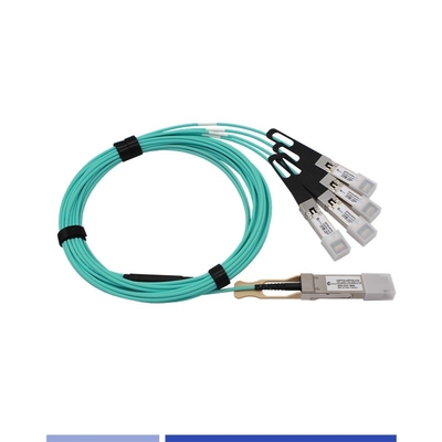 100G كابل بصري نشط (AOC) QSFP28 إلى 4x25G كابل SFP28 المتقطع OM3 3m