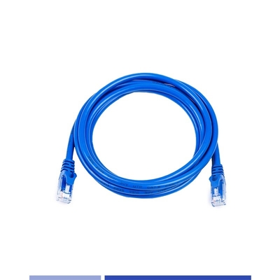 سترة 1m PVC Cat 6a كابلات التشغيل UTP المتعرجة النحاس الأزرق الطول المخصص