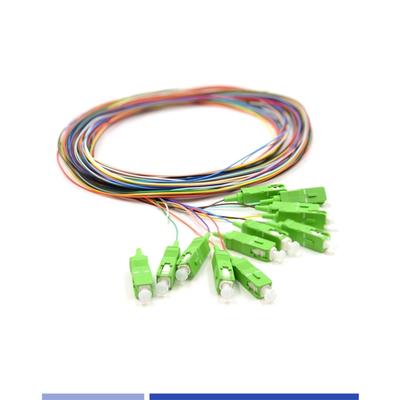 الوسائط الفردية OS2 SC APC Pigtails 12 الألياف LSZH 3m لحلول FTTH