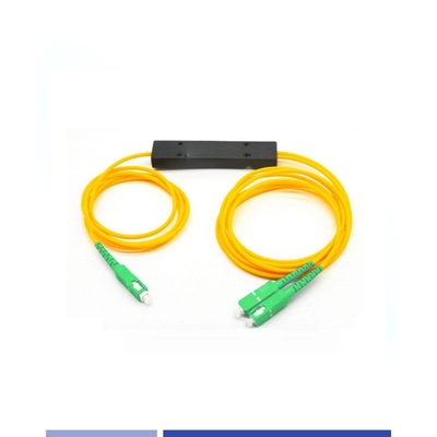 دقة عالية 1x2 PLC Fiber Splitter ABS Module SC/APC وضع واحد 2.0mm