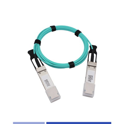 كابل بصري نشط 40G ((AOC) QSFP + OM3 كابل نشط 1m LSZH Aqua